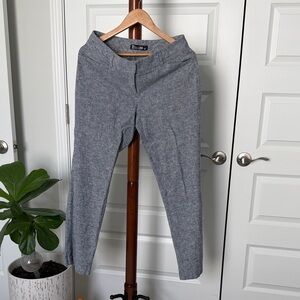 New York & Company Linen Cotton Grey Wide Leg Pants Size 4